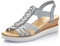 Rieker Damen Keilsandalen V38H8, Frauen Sandalen,Sommerschuhe,Freizeitschuhe,offene Schuhe,Strandschuhe,Keilsandaletten,hoch,blau (12),38 EU / 5 UK