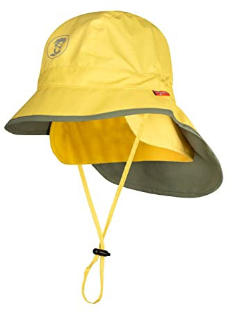 Trollkids Kinder Regenhut Rain, Trübes Gelb/Tongrün, Größe 6-12 Years;52-56cm