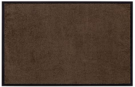 HOMCOM, Fußmatte, Schmutzfangmatte, Fußabtreter, Türmatte, Sauberlaufmatte, waschbar, strapazierfähig und pflegeleicht, Teak, 180 x 120 x 0,5 cm
