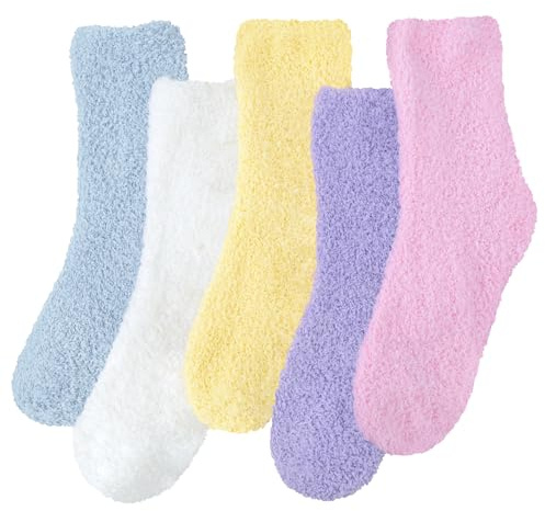 Justay Sowarm damer gosiga strumpor vinter fluffiga strumpor korallfleece plyschstrumpor hemmastrumpor varma strumpor presenter strumpor hemliga presenter strumpor hemliga presenter för kvinnor,