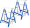 Jopassy Arbeitsbock 2er Set, Arbeitsböcke Höhenverstellbar Böcke Klappbar Tragkraft 200 kg, Metall Arbeitsböcke Gestelle Gerüstbock Höhenverstellbar 80-130 cm Unterstellbock klappböcke(Blau)