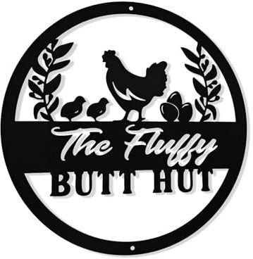 Cartel de gallinero rústico para casa de gallinero, cartel de metal para decoración de patio de gallinero vintage para el hogar, patio, granja, jardín, patio