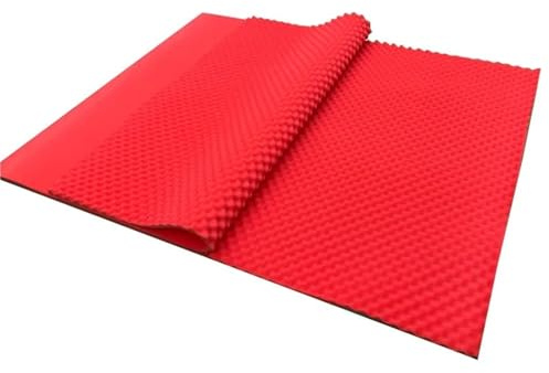 NRBMZYEN Pannelli acustici - Pannelli acustici, in schiuma per uova, insonorizzanti, assorbenti, isolanti, in schiuma (rosso, 2 cm)