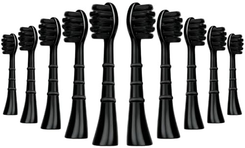 10 têtes de brosse compatibles Variations brosse électrique - Lot avec housse de protection - noir