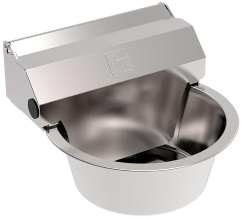 Abbeveratoio per cani automatico | Abbeveratoio per cani di piccola taglia | Bevitore d'acqua per cani 0,75 l 16 x 18 x 12 cm | Abbeveratoio per cani in acciaio inox parete | Dispenser d'acqua