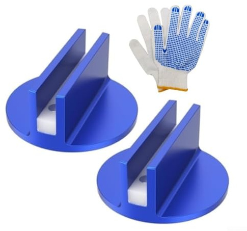 Almohadilla magnética para gato, almohadilla de elevación para vehículos, diseño de aluminio ranurado con imán seguro para uso seguro del gato en talleres de garaje (B)