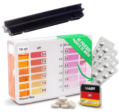 smardy Kit Test para Piscina pH/Cloro Libre/Bromo, 40 pastillas RAPID