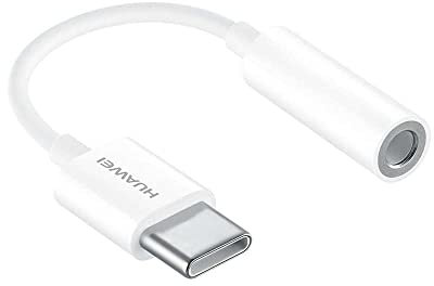 HUAWEI 55030086 - Adaptador Tipo C a Jack de 3.5 mm, Blanco
