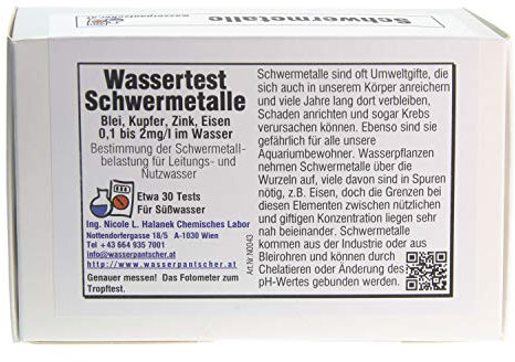 Wasserpantscher Wassertests Summentest für Schwermetalle