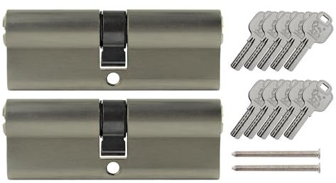 2x Profilzylinder 100 mm 50/50 gleichschließend inkl. 10 Schlüssel