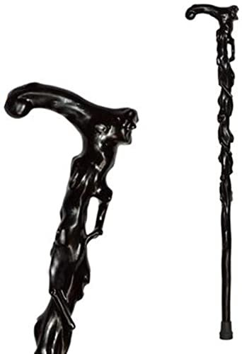 Canne en bois béquilles de robinet gravure de racine de séquoia canne personnel âgé bâton de marche marcheur cadeau d'anniversaire idéal pour les hommes ou les femmes avec une vie active en plein