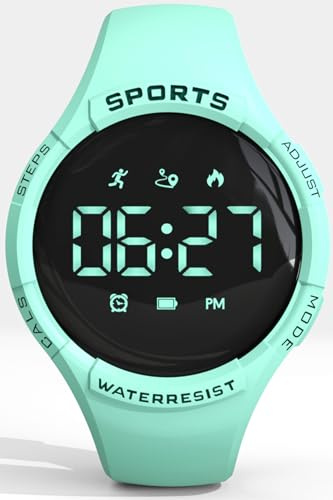 findtime Schrittzähler Uhr Damen Herren Digital Uhr Armband Fitnessuhr ohne App und Handy Digital Armbanduhr Sportuhr Kalorienzähler Entfernung Fitness Tracker Kinder Uhren für Jungs Wecker Laufuhr
