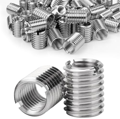 TXXATX 15 st. gänginsats M10 till M8 x 12 mm gänghylsa rostfritt stål | Gängadapterset, reduceringsmutter, yttergänga, gängreduceringsmuttrar, möbelprojekt, bilar, mekaniska, apparater