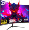Gawfolk 32 Inch Curved Gaming Monitor QHD, 32 2K (2560x1440p) 180Hz PC Screen with AMD FreeSync, Flicker-Free, 2X HDMI 2.0, DP 1.4, Ultra-Thin Frameless 1500R PC Monitor