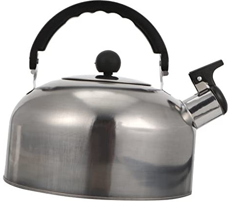 VICASKY Bollitore a fischio a induzione, adatto per fornelli a gas ed elettrici, con manico e design integrato per cucina