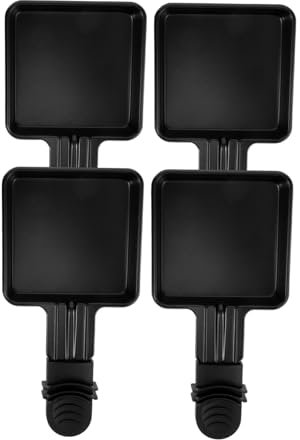Sosoport 4pièces Poêle Carrée Inox Pour Raclette Mini Plateau à Fondre Fromage Et Réutilisable Cuisson Uniforme Et Nettoyage Facile Accessoire Pour Barbecue Électrique Maison