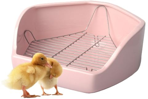 Coin Toilette Lapin, bac à litière pour Petits Animaux,Poêle d'angle pour Petits Animaux - Coin Cage, bac de Toilette, à litière pour Lapin - Petit Pot d'intérieur Amovible en Forme de pentagone p