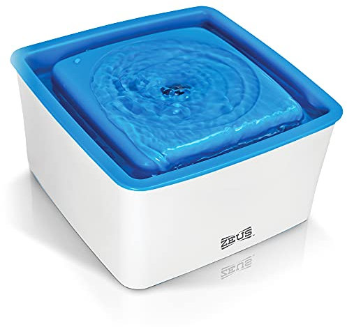 Zeus Dog Mini Fuente de Agua para Perros pequeños y Cachorros, 1,5 L
