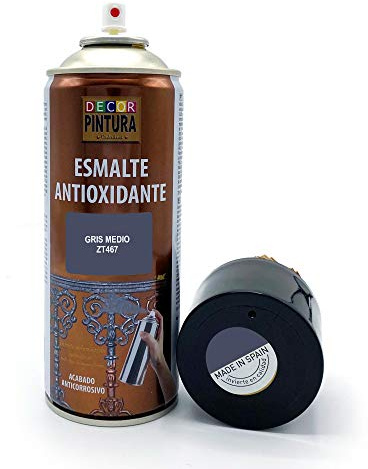 Rc ocio Pintura Spray Gris 400ml ANTIOXIDANTE para metal / anti oxido para metales, hierro, aluminio, acero / Para exteriores - interior aplicación sin imprimacion