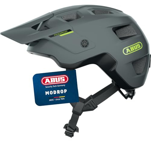 ABUS Casco MTB MoDrop - casco de ciclismo robusto con buena ventilación para ciclistas de montaña - ajuste personalizado - unisex