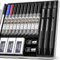 Nicpro 2mm Druckbleistifte Set mit Etui, 3 Stücke Schwarz Fallminenstift Metall Mechanical Pencil 2.0 mm, 10 Dosen Farbe & Schwarz Bleimine (HB 2B 4B 4H 2H), Radiergummis Anspitzer für Zeichnen