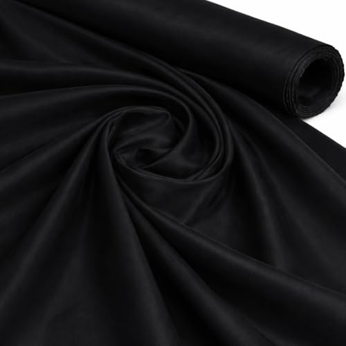 Svart 2 meter paket 100 % bomullstyg per meter 147 cm bred enkel 60 kvadrat