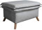 MIUFORM Pouf Hocker Sitzhocker Wohnzimmer ǀ Charming Charlie XL Slim Sitzpouf ǀ 90 x 70 x 51 cm (Hellgrau)