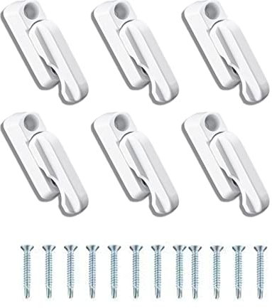 6 Pezzi Chiusura di Sicurezza per Finestra e Porta, Window Sash Jammers in Lega di Alluminio, Serrature di Sicurezza per Porta e Finestra, Blocca Porta e Finestra di Sicurezza per Bambini