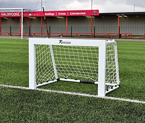 Precision Training Pro Mini Aluminium Folding Football Hockey Target Goal, White