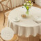 Moonooda Tischdecke Rund Beige, Φ160cm Tischdecken Waschbar Tischtuch aus Polyester, Leicht wasserabweisend mit Lotuseffekt, Dauerhaft Kratzfest für Haus, Hochzeiten, Party