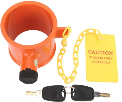 5th Wheel King Pin Lock, 74mm Aluminum Alloy Trailer Fifth Wheel Hitch Lock Trailer 5th Wheel Pin Lock for RV Boat Semi Truck