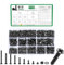 1110 Pz Set di Vis M3, Viti Bulloni e Dadi Set, Bulloni Viti a Testa Svasata e Dadi e Rondelle Kit, Bulloni Viti a Testa Piatta a Croce con Dadi, Viti Bulloni a Testa Svasata a Croce(Nero, M3)