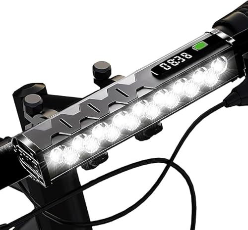 Bike Lights, 17 Lamp Beads 4800 Lumen Ultra Bright LED Bicycle Lights, 10000mAh Rechargeable Bicycle Accessories, 4 Modes Front Bike Light, IP65 Waterproof, Suitable for Riding Mountain Night