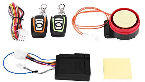 ZDETGU Système D'alarme de sécurité Anti-vol Motorcycle Remote Contrôle de L'alarme du Cor à Distance à Double Couleur à Double Couleur pour la Plupart des Motos