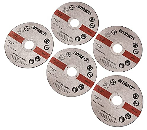 Amtech V1042 5 Piece 115mm (4.5) Metal cutting disc set