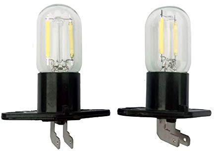 QLEE Led Z187 Ampoule Micro-Ondes Vertical Droit T170 1.5w Lampe De RéFrigéRateur Incandescente éQuivalente De 20W For Pour LG Samsung Sharp Whirlpool WB36X10303 WB36X10063 Paquet De 2