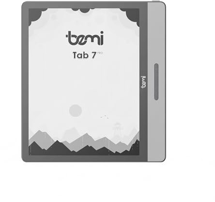 Bemi Cognita Tab 7 Pro Lector de e-book 7 E Ink Carta 300 PPI Android 11 Wifi 5 Bluetooth 32GB Slim 6,5 mm Carbón vegetal