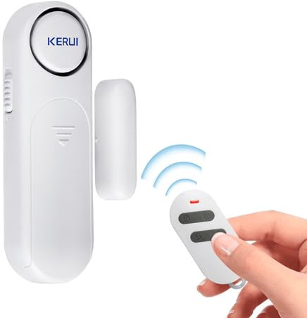 TOWODE Alarme de Porte, Alarme de Fenêtre Alarme sans Fil 120dB pour Porte, Fenêtre et Détecteur de Contact avec Télécommande Alarme de Porte 3 Modes pour la Sécurité