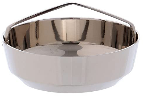 Holyart Ciotolina portaincenso con manico ottone argentato 10 cm