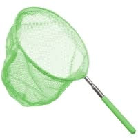 Kids Extendable Telescopic Fishing Mesh Net with Anti Slip Grip for Catching Butterfly Bug Insect Fish Crab| Outdoor Activity Toy for Garden Pond Beach Holiday Summer| Extendable to 84cm (Green)