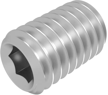 SECCARO Lot de 20 vis sans tête avec anneau M6 x 10 mm, acier inoxydable V2A VA A2, DIN 916 / ISO 4029