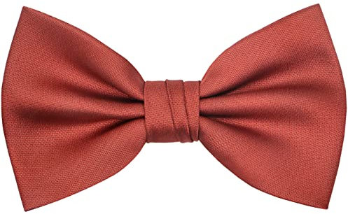 OCIA Vorgebundene Herren-Fliege, verstellbar, formell, Smoking, Fliege für Hochzeit, Party, rostrot, 4.72 x 2.75 / 12 cm x 7 cm