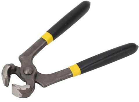 Pincer Crimper Tool, Ear Clamp Plier Steel Pulling Pliers Wire Tying Pliers Fastener 6 Inches Clamp 45 Automotive Ear Clamp, Side-Cutting Pliers