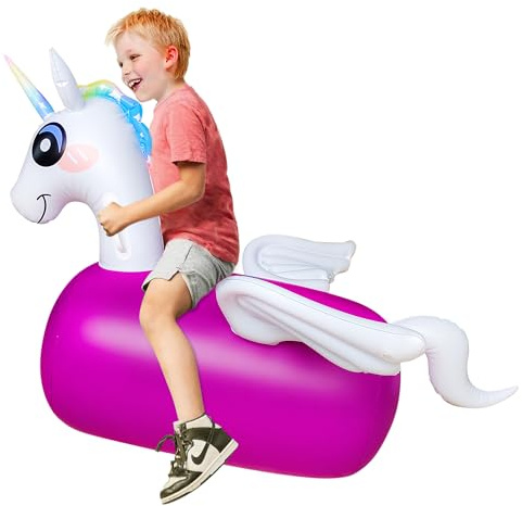 ZHUYNXIR Kids Hopper un-icornToys,Kid Jumping Animal Bumper, Kid Favorite Jumping Toy.Perfect for Birthday, Bouncy Toy for Kids, Supports Up to 100 kg.