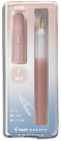 Pilot Kakuno Fountain Pen Madoromi Color Series, Gold (Smiley Face) Fine Nib, Perfect for Beginners and Creative Expression, Pink, PFKA-1MDPF