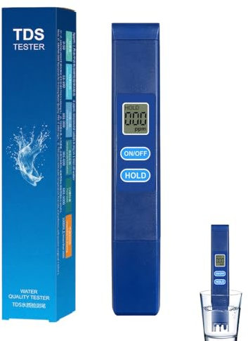 ExcellaElite TDS Meter, TDS Meter Digital Water Tester with 0-9990 PPM Measurement Rang, Digital Water Quality Tester for Farming, Aquariums, Pools, Household Drinking Water