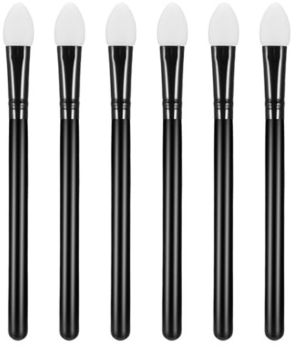6 Stück Lidschattenpinsel, Silikon-Make-up-Applikator, Silikon-Make-up-Pinsel, Lidschatten-Applikatoren, Gesichtspinsel, Kosmetiker