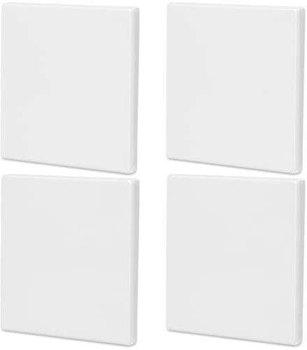 4 Plaques Murales Vierges, 8.6 X 8.6 cm Cache Prise Murale Double Plaque Murale Vierge Cache Prise Electrique Murale pour Prises Ou Interrupteurs Inutilisés (blanc)