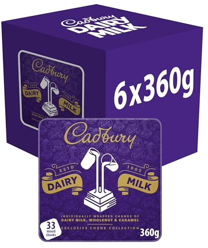Cadbury Dairy Milk Chunk Collection Gift Tin 360g Box of 6