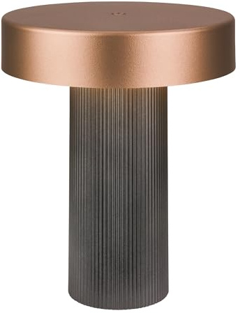 BRILONER - Lampada da tavolo senza fili, touch dimmer continuo, funzione memoria, ip44, cavo usb-c, scrivania senza fili, da comodino ricaricabile, 16 x 20 cm, antracite bronzo metallizzato